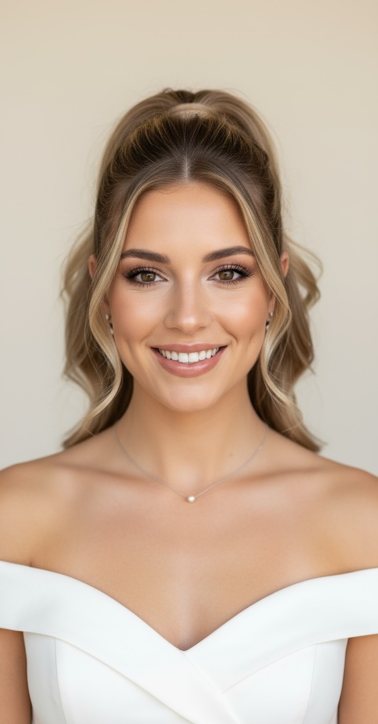 After High Pony Wedding Hair